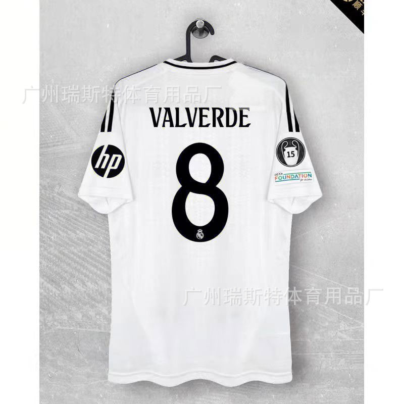 2425 Football Jersey Real Madrid Team Jersey Champions League Home & Away Vinicius Bellingham Mbappe Moddy Ridge Jersey
