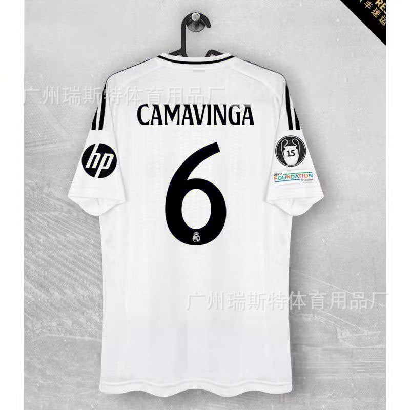 2425 Football Jersey Real Madrid Team Jersey Champions League Home & Away Vinicius Bellingham Mbappe Moddy Ridge Jersey