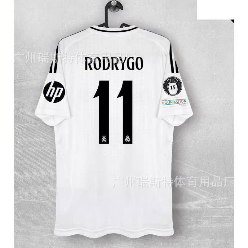 2425 Football Jersey Real Madrid Team Jersey Champions League Home & Away Vinicius Bellingham Mbappe Moddy Ridge Jersey