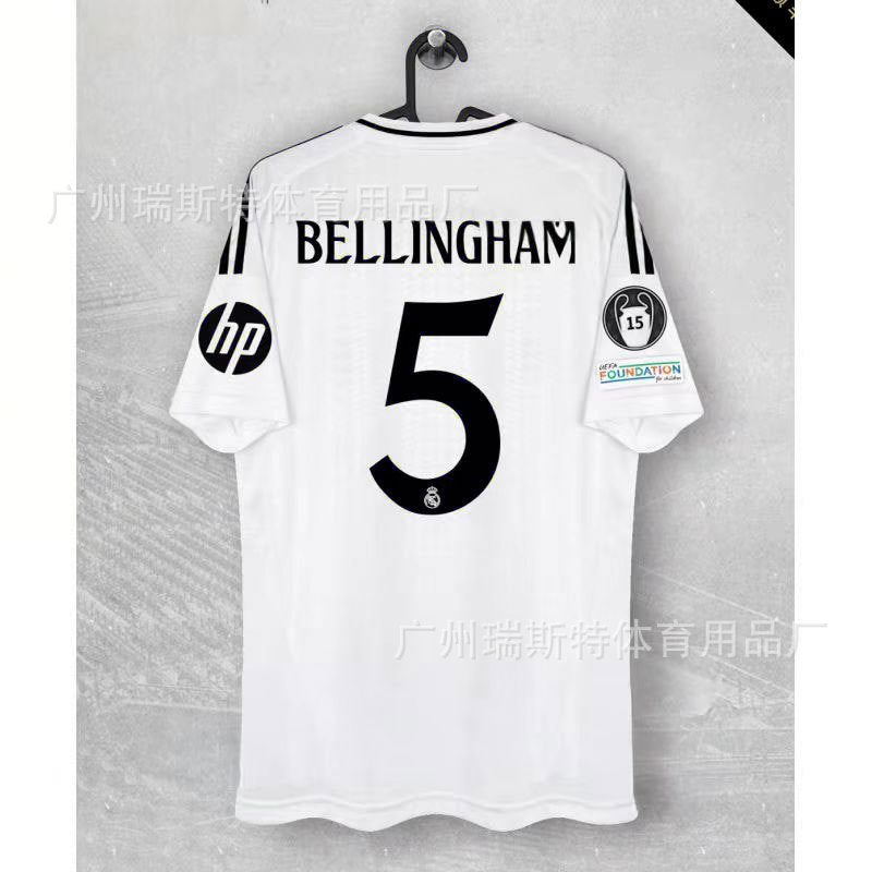2425 Football Jersey Real Madrid Team Jersey Champions League Home & Away Vinicius Bellingham Mbappe Moddy Ridge Jersey