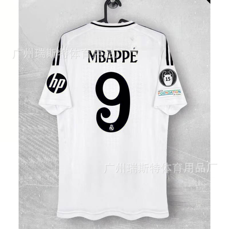 2425 Football Jersey Real Madrid Team Jersey Champions League Home & Away Vinicius Bellingham Mbappe Moddy Ridge Jersey