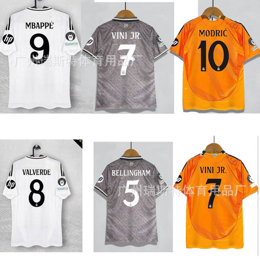 2425 Football Jersey Real Madrid Team Jersey Champions League Home & Away Vinicius Bellingham Mbappe Moddy Ridge Jersey
