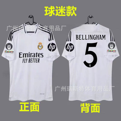 2425 Football Jersey Real Madrid Team Jersey Champions League Home & Away Vinicius Bellingham Mbappe Moddy Ridge Jersey